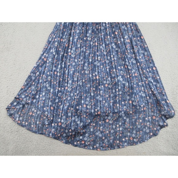 Current Air Dress Women S Blue Floral Cottagecore Smocked Ruffle Feminine Chic - Picture 9 of 16